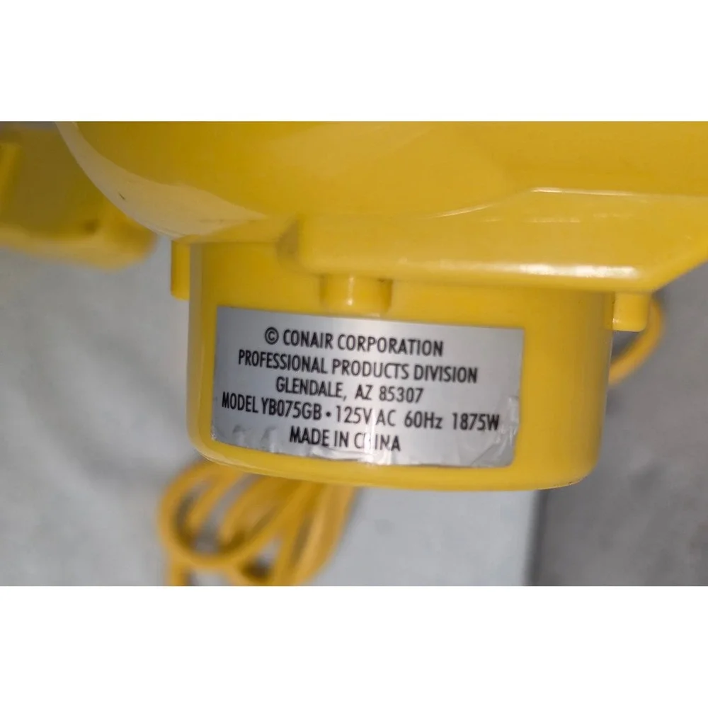Conair Pro Yellow Bird Hair Dryer Model YB075GB 1875W Professional Blow Dryer